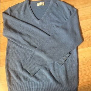 Dior Men’s V-Neck Sweater in Dusty Blue